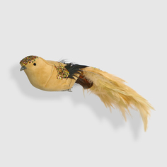 Декоративная птица Edelman ny на клипсе 28х6х7 см золото