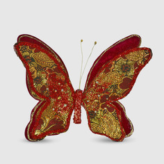 Декоративная бабочка Edelman ny на клипсе 25 см бордовый