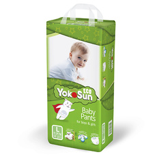 Подгузники-трусики YOKOSUN Детские подгузники-трусики Eco размер L (9-14 кг), 44 шт. 0.011
