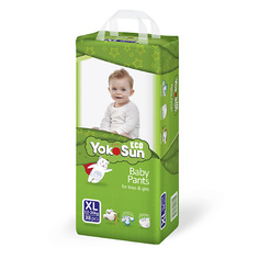 Подгузники-трусики YOKOSUN Детские подгузники-трусики Eco размер XL (12-20 кг), 38 шт. 0.012
