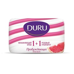 Мыло твердое DURU Туалетное крем-мыло 1+1 Увлажняющий крем & Розовый Грейпфрут 80