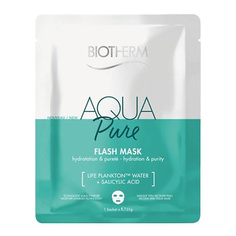 Уход за лицом BIOTHERM Тканевая маска для лица Увлажнение и Очищение Aqua Pure Flash Mask