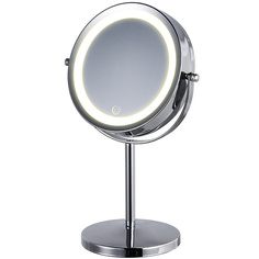 HASTEN Зеркало косметическое c x7 увеличением и LED подсветкой – HAS1811 (цвет-silver, LED подсветка 3 уровня)