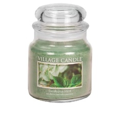 Ароматы для дома и аксессуары VILLAGE CANDLE Ароматическая свеча "Eucalyptus Mint", средняя