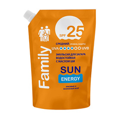 Солнцезащитная эмульсия для тела SUN ENERGY Эмульсия для загара водостойкая с маслом Ши фактор 25 200