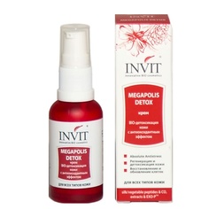Крем для лица INVIT Крем BIO-детоксикация кожи с антиоксидантным эффектом Megapolis Detox 30.0