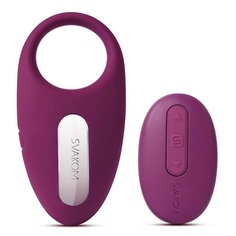 SVAKOM Эрекционное кольцо с вибрацией и пультом Winni Violet