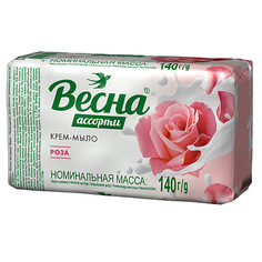 Мыло твердое ВЕСНА Крем-мыло туалетное твердое роза 140