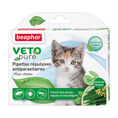 BEAPHAR Капли «Био» от блох и клещей для котят, 3 пипетки