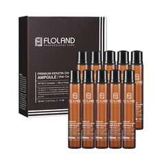 Ампулы для волос FLOLAND Набор ампул с кератином, аминокислотами, керамидами и маслами Premium Keratin Change Ampoule 130