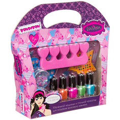 Набор средств для маникюра и педикюра BONDIBON Набор лаков для ногтей Eva Moda 5 цветов с аксессуарами