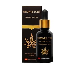 Сыворотка для лица CHANVRE DORE Сыворотка регенерирующая с коллоидным 24K золотом и каннабидиолом 30