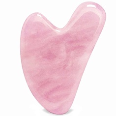 Массажер для лица ЧИОС Скребок гуаша Сердце в подарочной упаковке Розовый кварц