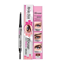 ALVIN DOR ALVIN D’OR Карандаш для бровей автоматический Intense Brow Duo Pencil + Brush