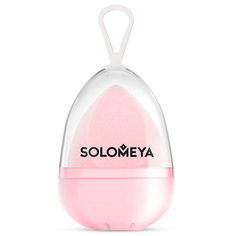 Аксессуары для макияжа SOLOMEYA Вельветовый косметический спонж для макияжа Персик Microfiber Velvet Sponge Peach