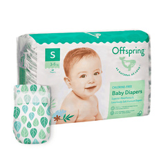 OFFSPRING Подгузники, S 3-7 кг Листочки 48