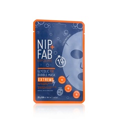 Средства для умывания NIP&FAB Маска тканевая для лица с гликолевой кислотой и кислородом EXFOLIATE GLYCOLIC FIX BUBBLE MASK EXTREME Nip+Fab