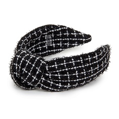 SHOVV Ободок с узлом из твида в клетку