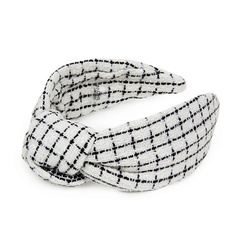 SHOVV Ободок с узлом из твида в клетку