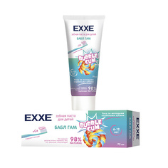 Зубная паста EXXE Детская зубная паста с кальцием Бабл гам, от 6 до 12 лет 75