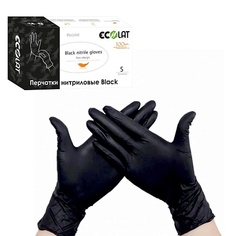 ECOLAT Перчатки нитриловые Black размер M