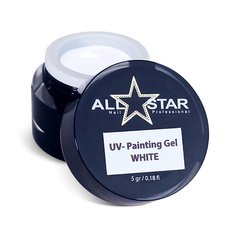 Гель-краска для ногтей ALL STAR PROFESSIONAL Гель-краска, без липкого слоя, UV-Painting Gel "Black"
