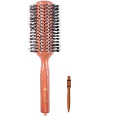 Аксессуары для волос HAIRWAY Брашинг Hairway Style деревнная основа, комбинированная щетина 38мм, 18 рядов
