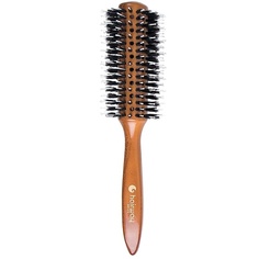 Аксессуары для волос HAIRWAY Брашинг Hairway Glossy Wood деревянный, комбинированная щетина 28мм, 20 рядов