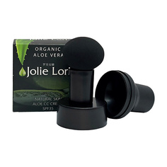 Тональные средства JOLIE LORI Тональный крем для лица с алоэ вера и SPF 35 в комплекте со спонжем-пуховкой