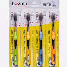 Зубная щетка HOZMA Набор бамбуковых зубных щеток с угольным напылением Premium