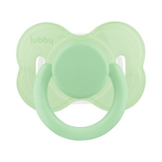LUBBY Соска-пустышка с круглым силиконовым соском от 6 месяцев