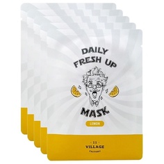 Маска для лица VILLAGE 11 FACTORY Набор тканевых масок для лица с экстрактом лимона Daily Fresh Up Mask Lemon