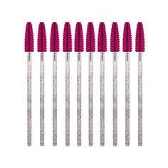 Аксессуары для макияжа SEXY LASHNBROW Щеточки для ресниц и бровей одноразовые розовые с глиттером