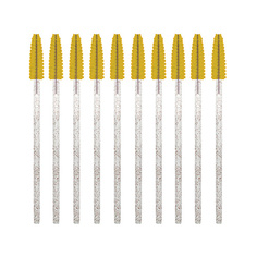 Аксессуары для макияжа SEXY LASHNBROW Щеточки для ресниц и бровей одноразовые желтые с глиттером