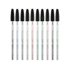 Аксессуары для макияжа SEXY LASHNBROW Щеточки для ресниц и бровей одноразовые черные c глиттером