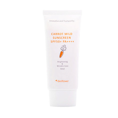 Уход за кожей лица BELLFLOWER Крем для лица солнцезащитный с экстрактом моркови SPF 50+ PA++++