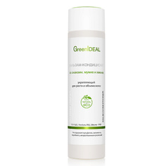 GreenIDEAL Бальзам-кондиционер укрепляющий для роста и объема волос со злаками, мумие и хмелем