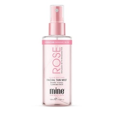 Спрей-автозагар для лица MINETAN Спрей–мист с успокаивающей розовой водой Rose Water Illuminating Facial Tan Mist 100