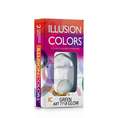 Цветные линзы ILLUSION Цветные контактные линзы ILLUSION GLOW GREEN