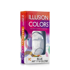 Цветные линзы ILLUSION Цветные контактные линзы ILLUSION GLOW BLUE