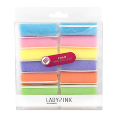 LADY PINK Бигуди поролоновые SOFT TWIST basic d 20 разноцветные