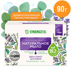 Мыло твердое SYNERGETIC Натуральное туалетное мыло эвкалипт и шалфей 90.0