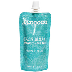 Уход за лицом ECOCOCO Маска для лица увлажняющая с кокосом и морской солью