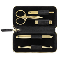 Набор инструментов для маникюра и педикюра ZWILLING Маникюрный набор 5 предметов TWINOX Gold черный