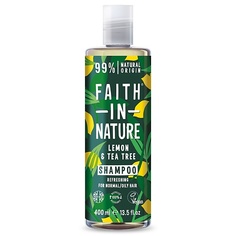 FAITH IN NATURE Шампунь для волос FAITH IN NATURE освежающий с маслами лимона и чайного дерева (для нормальных и жирных волос)