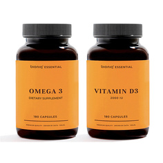 bioniq essential Базовый комплект ОМЕГА 3 – OMEGA 3 90% + ВИТАМИН Д3 2000 МЕ – VITAMIN D3 2000 IU