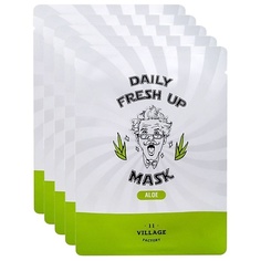 Маска для лица VILLAGE 11 FACTORY Набор тканевых масок с экстрактом алоэ Daily Fresh Up Mask Aloe