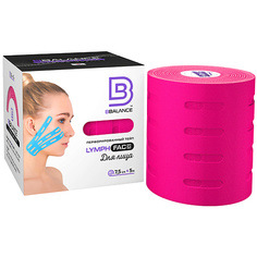 Тейпы для лица BBALANCE Перфорированный кинезио тейп для лица BB LYMPH TAPE 7,5 см * 5 м розовый