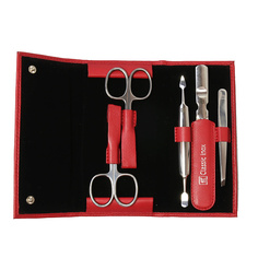 Набор инструментов для маникюра и педикюра ZWILLING Маникюрный набор 5 предметов INOX красный