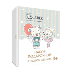 ECOLATIER Подарочный набор Pure BABY 3+ (шампунь 2 в 1, 150 мл + крем детский, 75 мл)